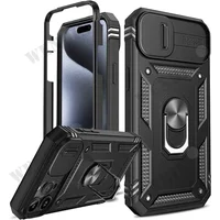 Case For iPhone 16 15 14 13 12 11 Pro Max Plus Mini XS XR X 8 7 Plus 7 8 SE Heavy Duty with Camera 360 Degree Kickstand Cover
