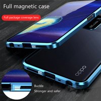 Metal Magnetic Phone Case for OPPO Find X9 X5 X3 X8 Pro Double Sided Tempered Glass Full Camera Lens Protection Cover Cases