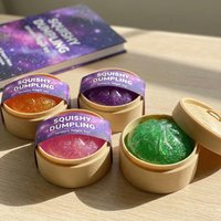 **Colorful Dumpling Squeeze Ball Glitter Fidget Stress Toy For Kids Adult Stress Relief Home Office Entertainment