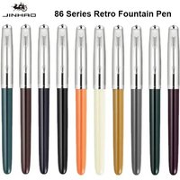 Jinhao 86 Fountain Ink Pen Classic Multi-Color Metal Iridium Tip Smooth Writing Pens High-Value Business Gift School Accessories