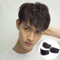 Fashion Mini Black Wig High Temperature Silks Clip-In Hair Topper Top Of Head Hair Extension Very Natural Wig For Men Women
