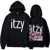 New Fashion Men Hoodies ITZY Printed Sweatshirt Autumn and Winter Casual Long Sleeve Hooded Kpop Tops Fashion Pullover Clothing