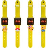 Pokemon Pikachu Children Watch Cartoon Fashion Watches Electronic Digital LED Display Watches Waterproof Holiday Gift Kids Watch