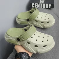Summer Men's Thick-Soled Non-Slip Breathable Toe-Cap Sandals Casual Beach Slippers Plus Size Multicolor Men Shoes