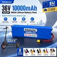 36V 10Ah Lithium-Akku 18650 10S3P Wiederaufladbarer Akkupack mit integriertem Smart BMS für Elektroroller, Elektrofahrrad, E-Bike, 500W Motor, wasserdicht, lange Lebensdauer, 5 Steckeroptionen,