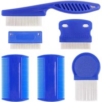 6-Piece Pet Comb Set, Cat Flea Removal Grooming Plastic Comb, Dog Cleaning Comb Set, Hair Removal Comb