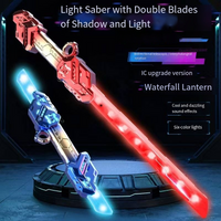 Cool Dual-Head Telescopic Rotating Laser Sword Telescopic Flashing Blade Finger Rotating Laser Sword