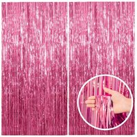 3/2/1pcs Pink Rain Curtain Sparkling Backdrop Party Background Decoration Photography Props Wedding Birthday Party Decorations