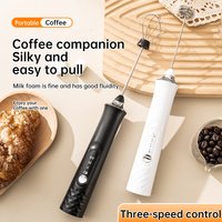 Wireless Milk Frothers Electric USB Recharge 3 Speeds Handheld Blender Small Coffee Foam Maker Whisk For Coffee Kitchen Tools