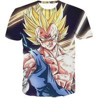 Japanese Anime Dragon Ball Z 3d Printed Majin Vegeta Saiyan Prince Fight Injure Manga T-Shirt Kids Adults Cosplay Tops Clothing