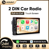 AINAVI Autoradio, kabelloses Carplay, Android Auto, 2-DIN, 7-Zoll-HD-Touchscreen, universelles Autoradio, Bluetooth, SWC, Mirror Link, EQ, FM, USB, TF, AUX, Typ-C, Multimedia-Player.
