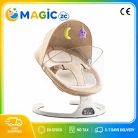 Chaise berçante électrique pour bébé, berceau automatique pour nouveau-né avec télécommande, musique de berceuse Bluetooth, minuterie, vitesse réglable, pliable, moustiquaire de protection, siège de