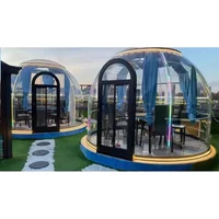 Prefab Polycarbonate Winter Geodesic Clear Dome Tent Green Dome House