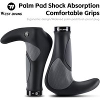 WEST BIKING – poignée de vélo ergonomique, housse de guidon verrouillable, pour vtt, cyclisme en montagne, antidérapante, extrémité de la barre, accessoires de vélo, 1 paire