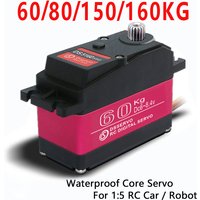 NOUVEAU Servomoteur numérique haute performance Dsservo 60Kg 80Kg 150Kg 160Kg adapté pour voiture télécommandée, robot de direction RM 12V/24V