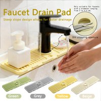 Faucet Drain Pad: Waterproof, Anti-Splash Mat for Kitchen & Bathroom Sinks. Steep Slope Ensures Fast Drainage.