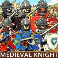 Medieval Soldier Figures Building Blocks Military Castle Crusader Knight Archer Cavalry Guard Dragon Eagle Lion Bricks Toy Gift