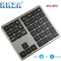 2.4G Bluetooth Number Pad Ultra-thin Wireless Numpad USB Rechargeable Numeric Keypad for IOS Android Window Digital Keyboard