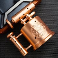 Cigar Lighter Desktop Blue Flame Windproof Straight Flame Lighter with Hole Punch and Needle Smoking Accessories Gadgets for Men