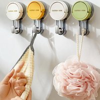 Powerful Suction Cup Hooks Vacuum Reusable Shower Hooks Heavy Duty Clothes Hook Traceless Clothes Hook