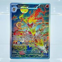 2023 English Infernape Full Art Holo Rare DIY Textured Fan Art Pokemon Card - Mint Collectible