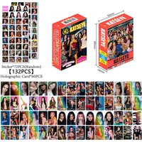 132Laser cardKATSEYECelebrity Collection Card Stickers Double-SidedLOMOFlashcard box set