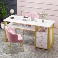 Nail Salon Table,chair,rectangular Makeup Table,small-sized Girl Heart Nail Salon Table,single and Double Person Nail Tables