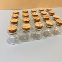 40/72/105 pcs 10ml Mini Christmas Glass Wishing Bottles Cork 16×30×30mm Tiny Glass Jars Clear Containers DIY Crafts Bottle