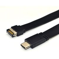 60cm/80cm USB 3.1 Front Panel Header Type-E To Usb-C Type C Female Connector Extension Wire Cable TYPE E to TYPE C Convert Cable