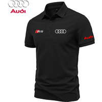 2025 high-quality T-shirt lapel shirt, Audi car 4S shop assistant short sleeved shirt, fashionable sports polo shirt
