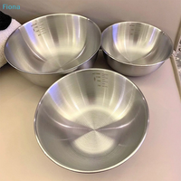 ✔Stainless Steel Mixing Bowls with Measurement Mark,Nesting Metal Bowls for Kitchen Prep,Baking and Cooking