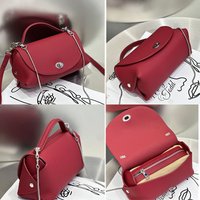 Women's Genuine Cowhide Leather Mini Flap Crossbody Bag Luxury Designer Pebbled Leather Top Handle Shoulder Bag Multi Colors