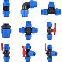 20/25/32/40/50mm PVC PE Tube Tap Water Splitter Plastic Valve Connector Garden Farm Irrigation Water Pipe Hose Joint Accessories