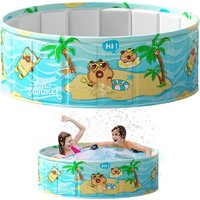 90/120/160cm Foldable Children's Home Bathing Pool Swimming Pool Foldable Frame Pool PVC Waterproof Portable Swim Tool Bath Bath