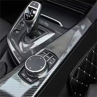 Carbon Fiber Central Armrest Box Cover For BMW F30 F34 F36 Storage Gear Position Panel Decoration Trim Sticker Car Accessories