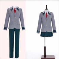 U.A. High School Uniform Cosplay Costume from My Hero Academia Gray Blazer with Pants or Skirt for Men Women Cosplay