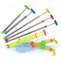 Outdoor Fun Summer Pulling type Water Cannon Stainless Steel Swim Sprayer Toy For Kids Children Beach Water Guns Water Shooter