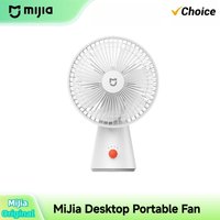 Mijia Portable Desk Fan USB Rechargeable Handheld Mini Electric Fans Cordless Air Cooling Small Fan 4 Gears Speed