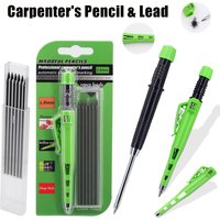 Creative 2.8mm Deep Hole Woodworking Mechanical Pencil Card Set with 12Lead, for Carpenter Engineering Drawing Marking Tools