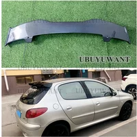 For Peugeot 206 207 208 308 Spoiler 2005 2006-2022 ABS Plastic Carbon Fiber Look Hatchback Roof Rear Wing Body Kit Accessories