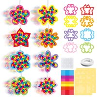 15pcs/set Kids Paper Cutting Kit Window Art Craft Supplies Window Cling Kit for DIY Paper Cutting Party Decorations Set
