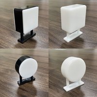 With LED Lights Fridge Sticker Round Square Blank with No Pattern Refrigerator Magnet Light Sign Magnetic Mini