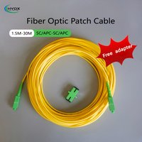 Fiber Optic Patch Cable 1.5M/2M/3M/5M/10M/15M/20M/30M SC/APC-SC/APC Single Mode Extension Wire FTTH Cable Free Adapter