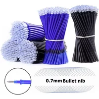 Erasable Gel Pen Refills Rod Set 0.5mm/0.7mm Bullet Washable Handle Erasable Pen for School Pen Writing Tools Kawaii Stationery