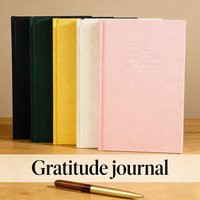Gratitude Journal English Version Self Care Diary Daily Planner A5 Cloth Cover Notebook for Personal Growth