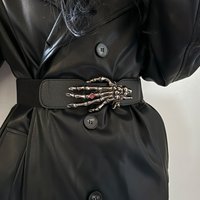 Unisex Corset Belt Skull Hand Female Gothic Punk Y2k Designer Belts For Women Plus Size Girdle Wide Waistband Male Dark series