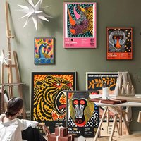 Pop Artist Yayoi K_Kusama Classic Movie Posters Vintage Room Bar Cafe Decor Stickers Wall Painting