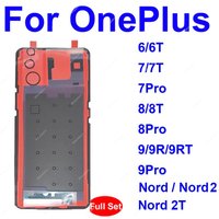 Full Set For Oneplus 6 6T 7 7T 8 8T 9 9R 9RT 9 Pro Nord 2 5G Back Battery Cover Sticker Rear Camera Glue Cooling Pad
