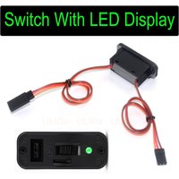 RC Receiver Battery Power Switch Heavy Duty Control LED Light for Futaba JR Plugs Quadcopter Aircraft Drone UAV FPV Car Boat