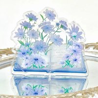 New Acrylic Badge Photo Frame Flower Decoration Photo Frame Desktop Ornament Multiple Functions Badge Storage and Display